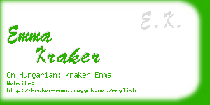 emma kraker business card